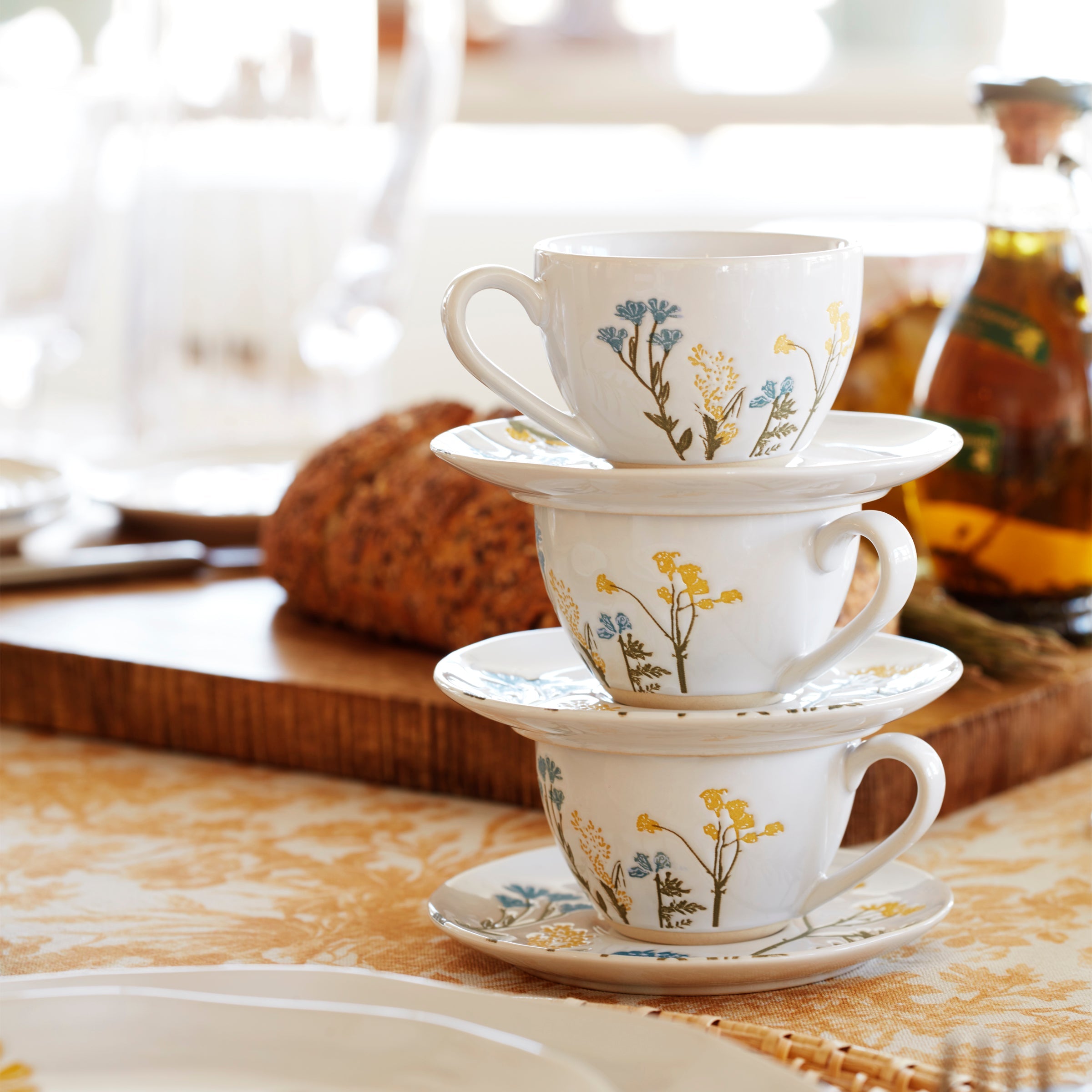 Wildflowers 8-Piece Espresso Cups & Saucers Set - Image 2