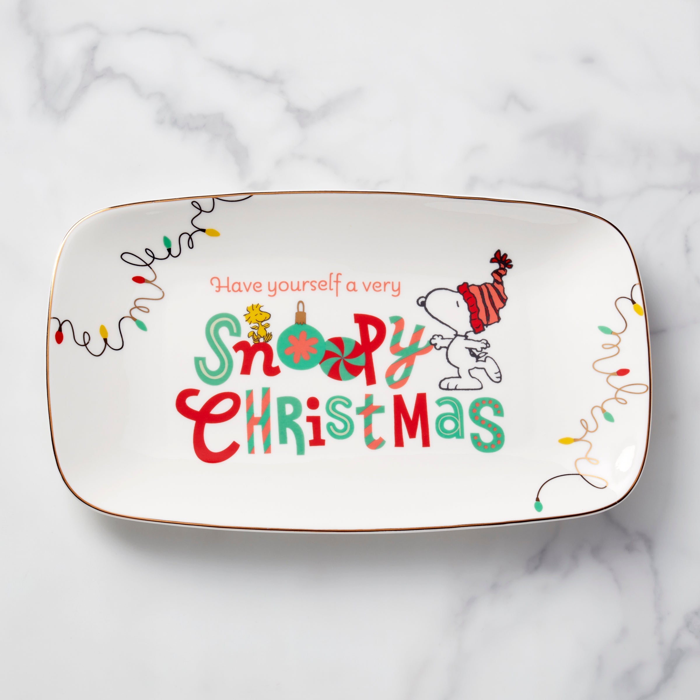 Snoopy Christmas Hors d'Oeuvre Tray