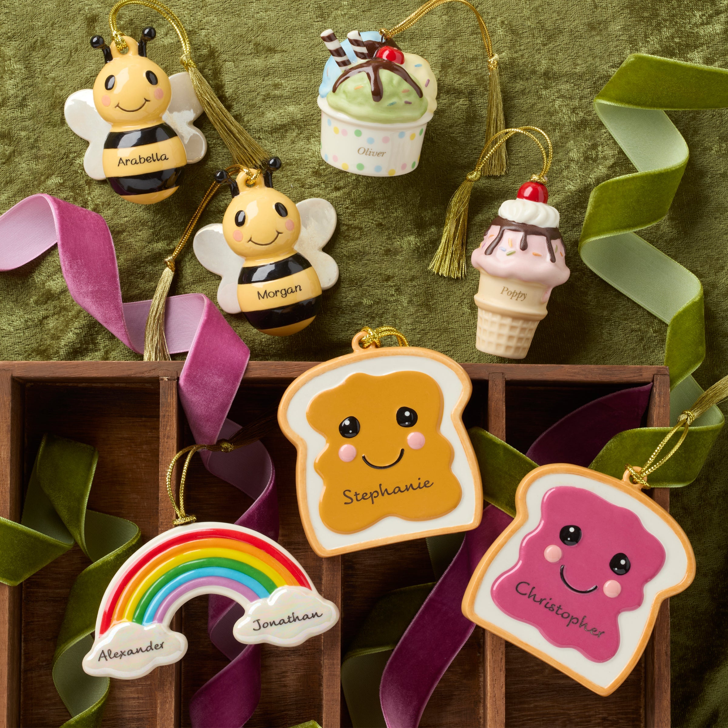 Personalized Bees 2-Piece Ornament Set - Image 2