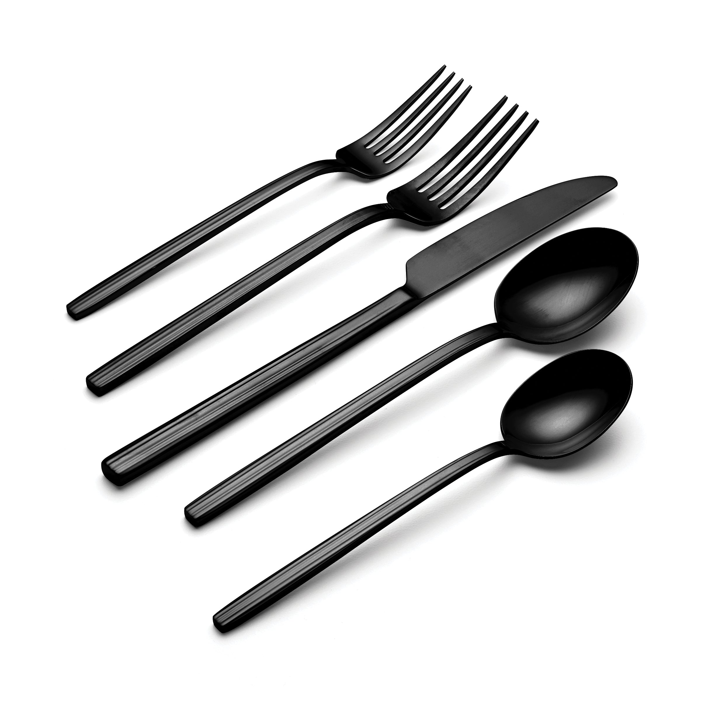 Dean Black Satin 20 Piece Flatware Set - Image 3