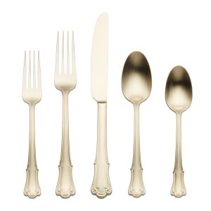 James Street Champagne Satin 20 Piece Flatware Set