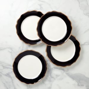 Contempo Luxe Black Dinner Plates - Set of 4
