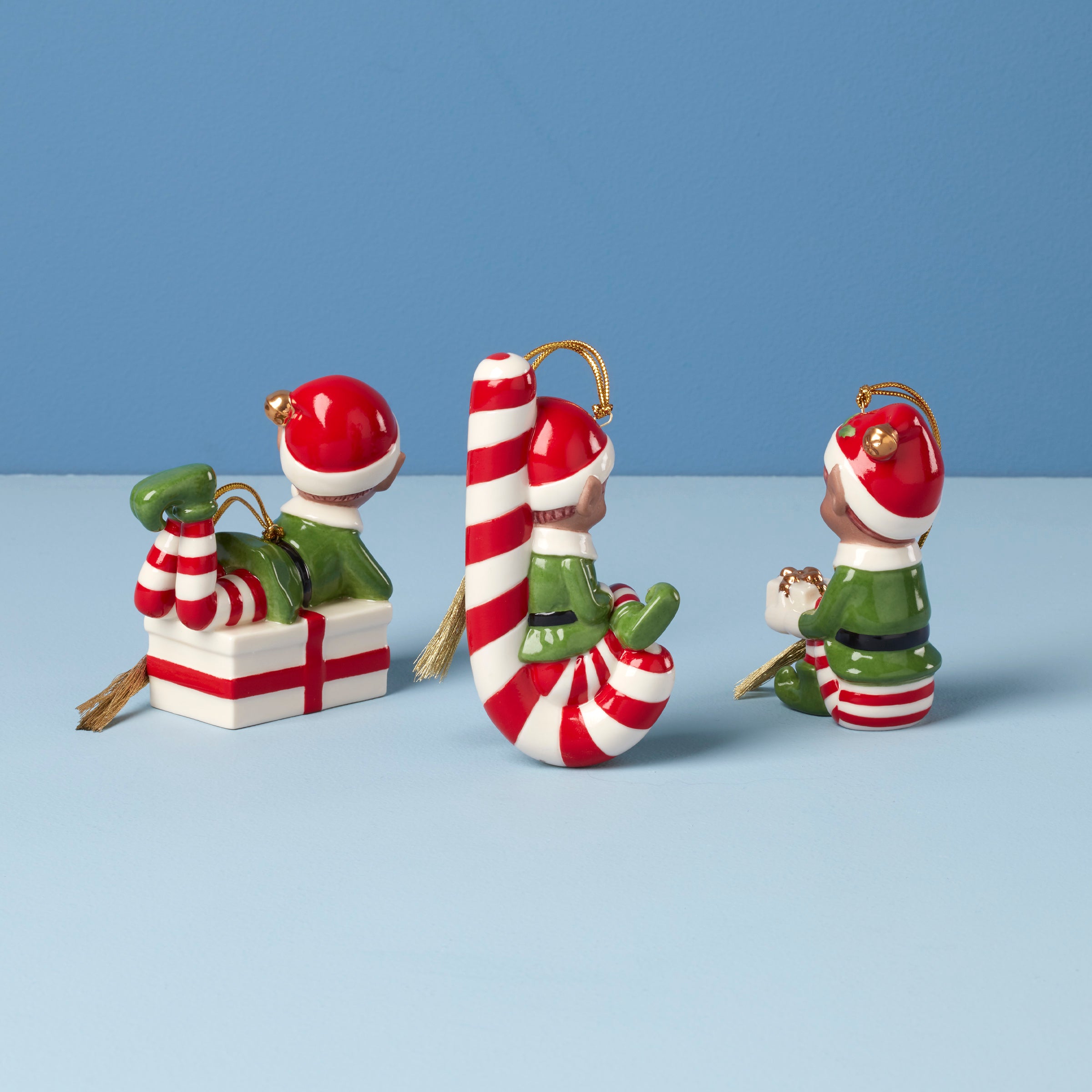 African American Christmas Elves 3-Piece Ornament Set - Image 2