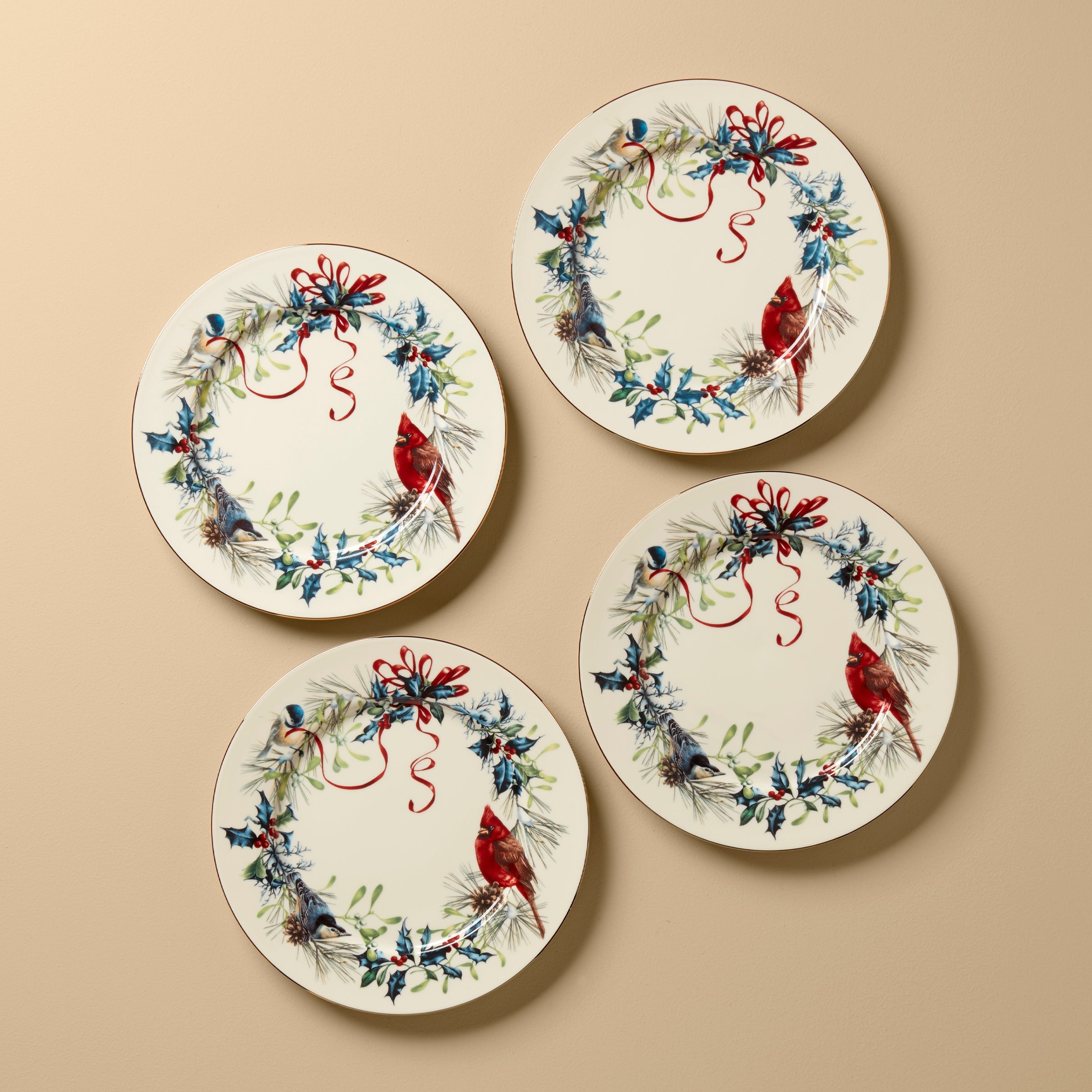 Winter Greetings Dinner Plates - Set of 4
