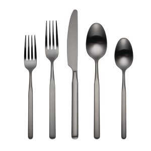 Mercer Gunmetal 5 Piece Place Setting