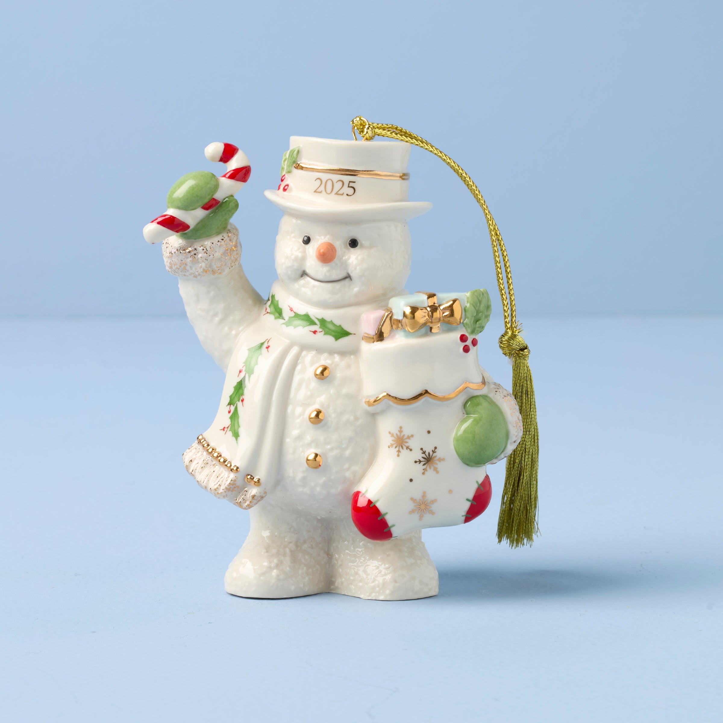 2025 Snowman With Stocking Ornament