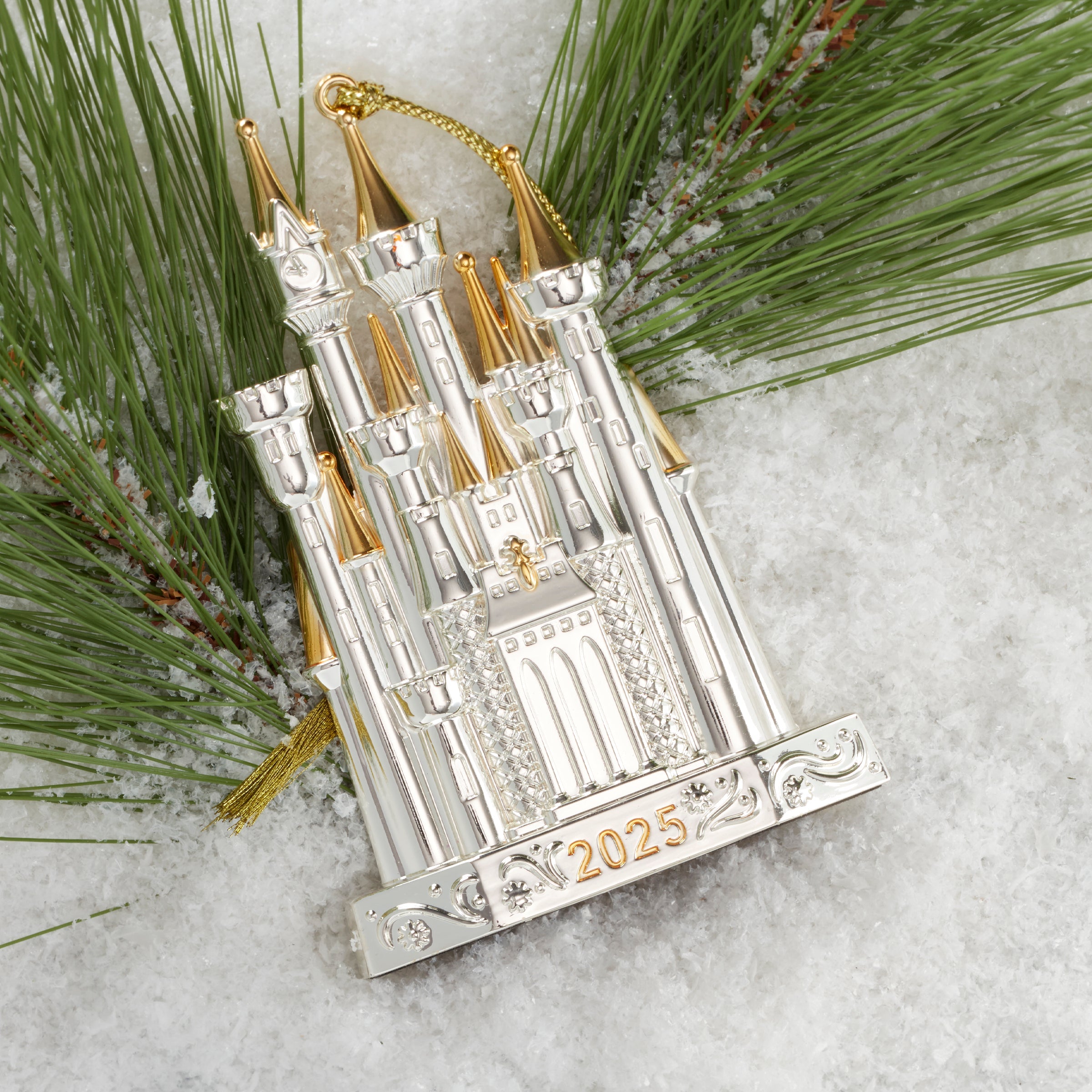2025 Cinderella Castle Silverplate Ornament - Image 3