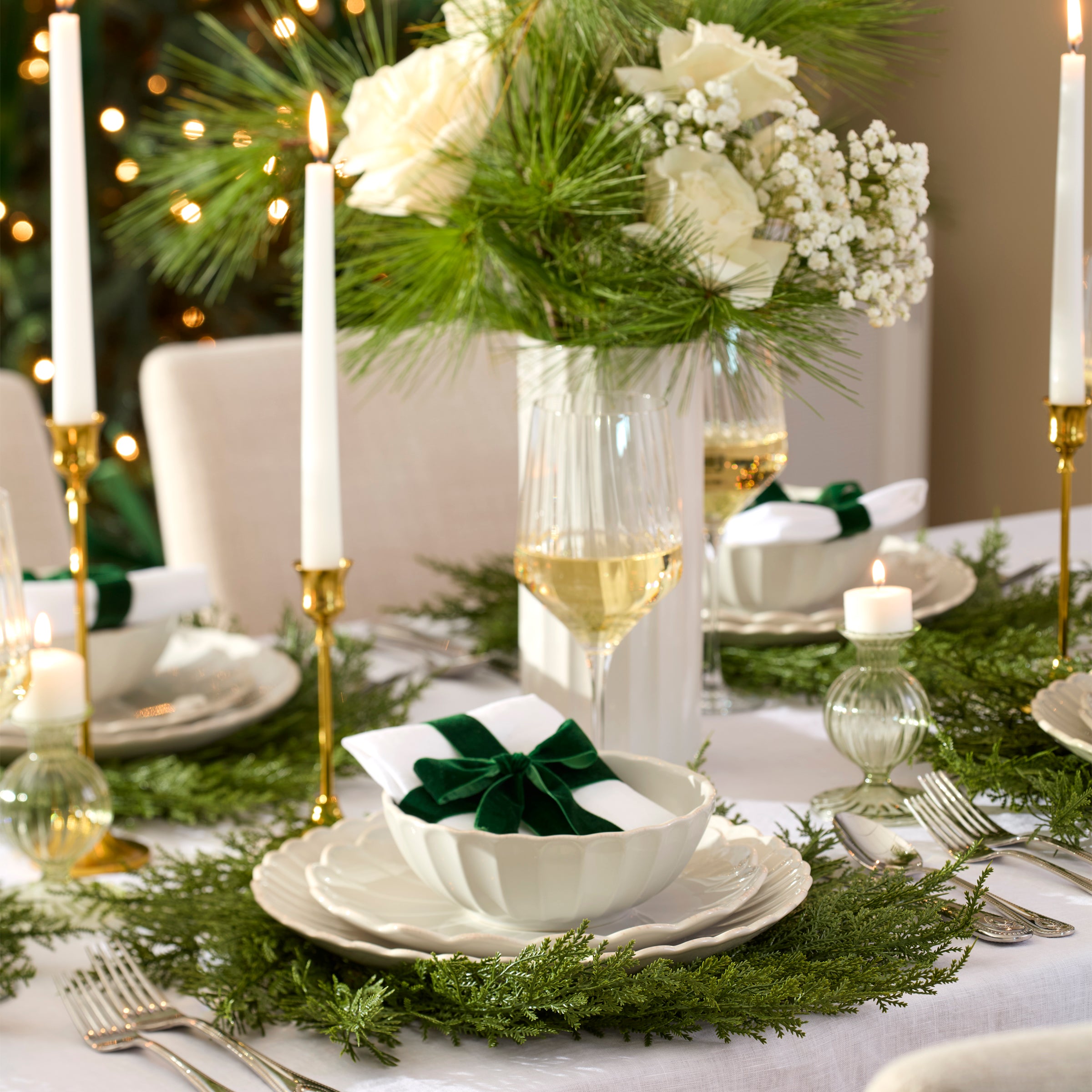 French Perle Scallop Dinner Plates - Set of 4 - Image 5