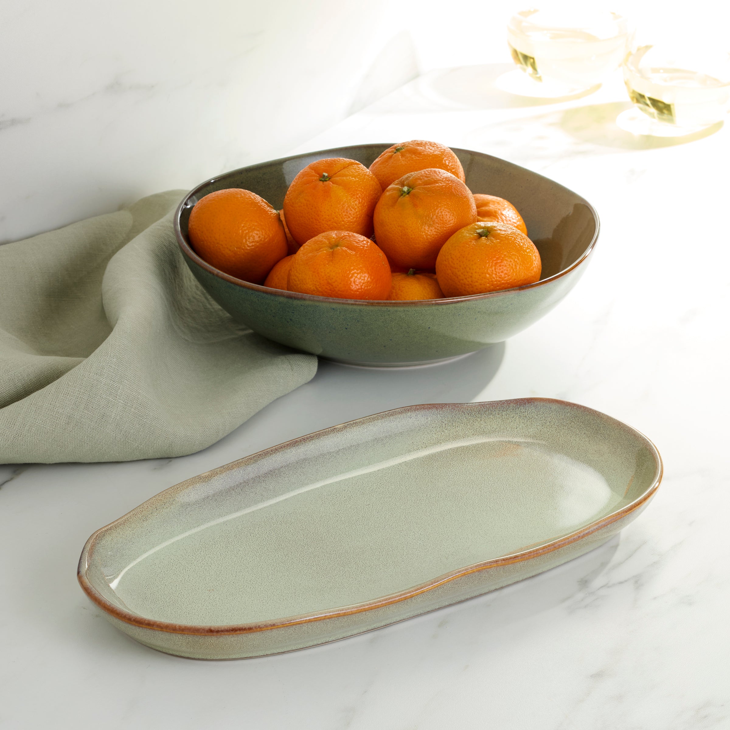 Organic Shades Green 2-Piece Serving Set - Image 2