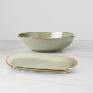 Organic Shades Green 2-Piece Serving Set