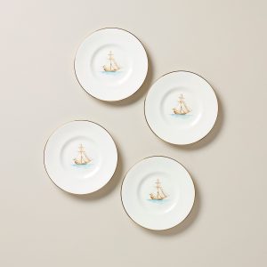British Colonial Tradewind Dessert Plates - Set of 4