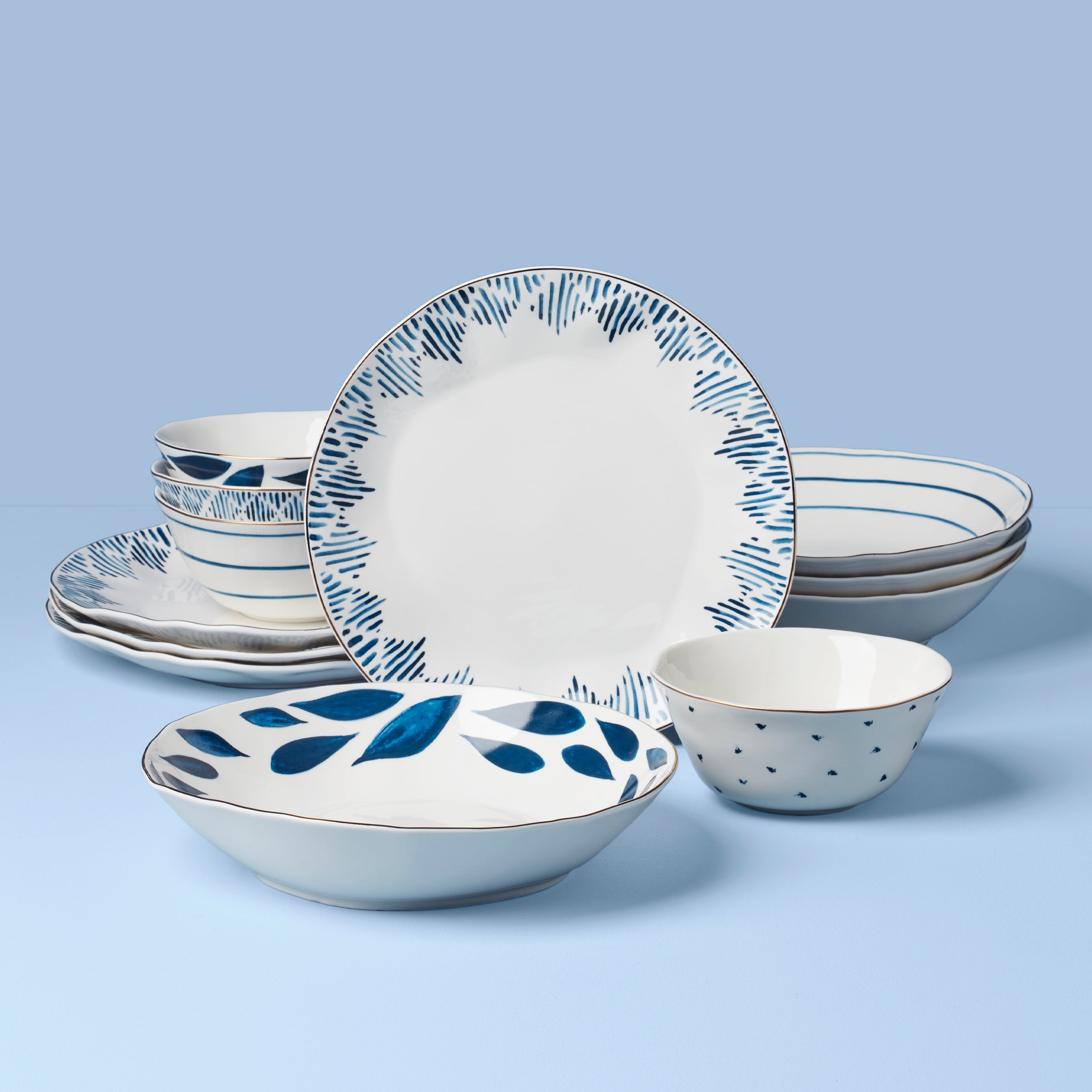 Blue Bay 12-Piece Dinnerware Set