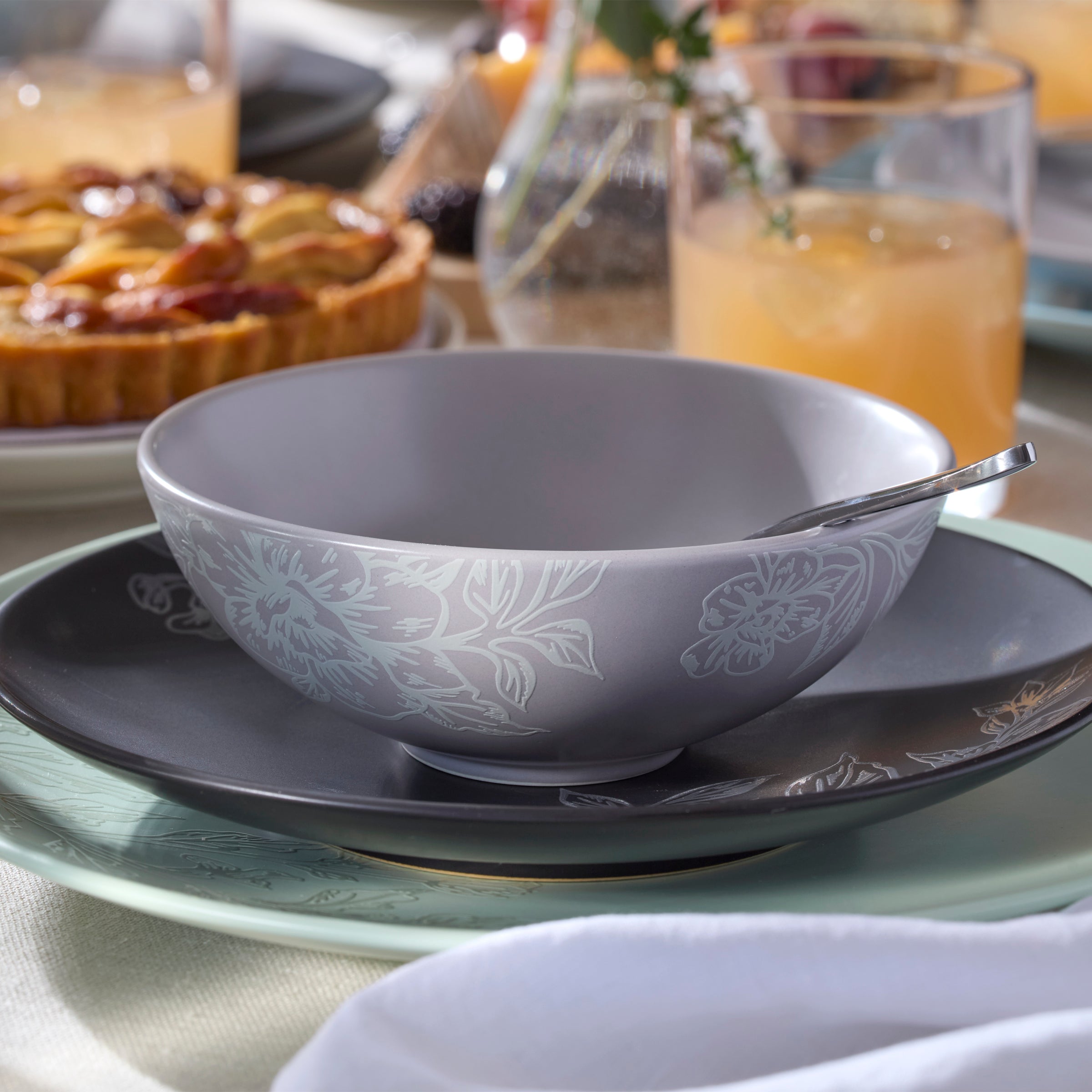 Roseto Pumice 12-Piece Dinnerware Set - Image 10