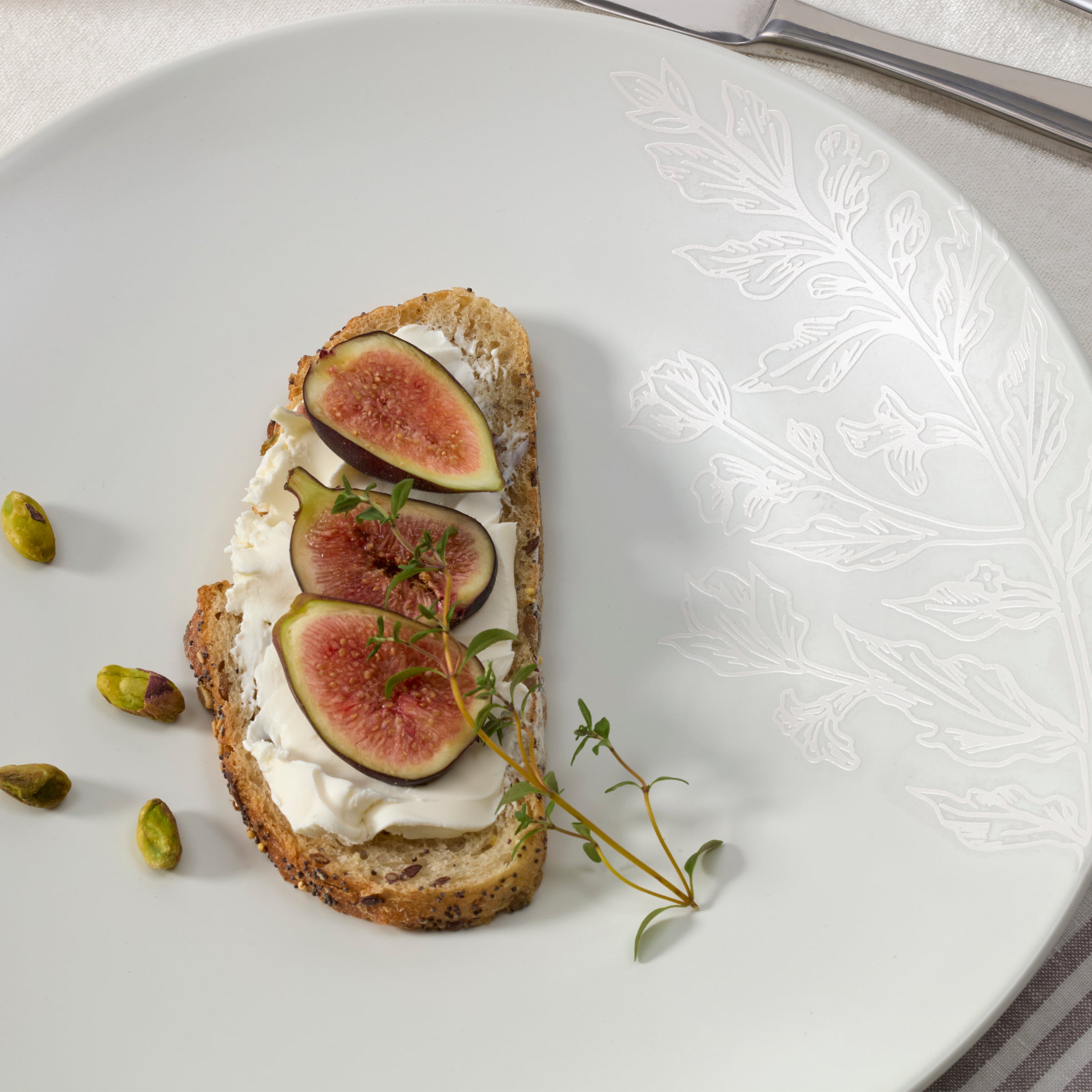 Roseto White 12-Piece Dinnerware Set - Image 4