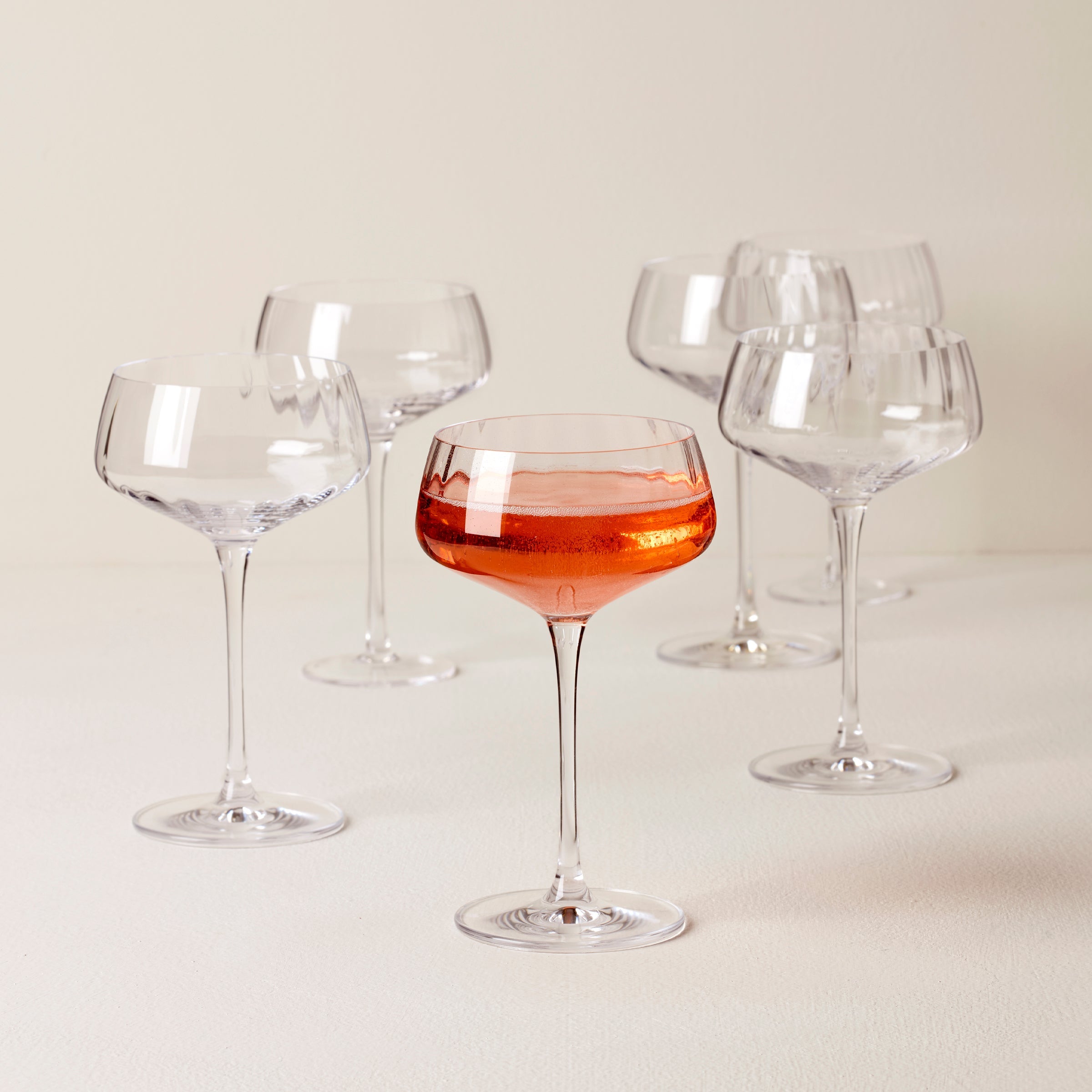 Tuscany Classics Angled Optic Coupe Glasses - Set Of 6 - Image 2
