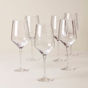 Tuscany Classics Angled Optic Wine Glasses - Set Of 6