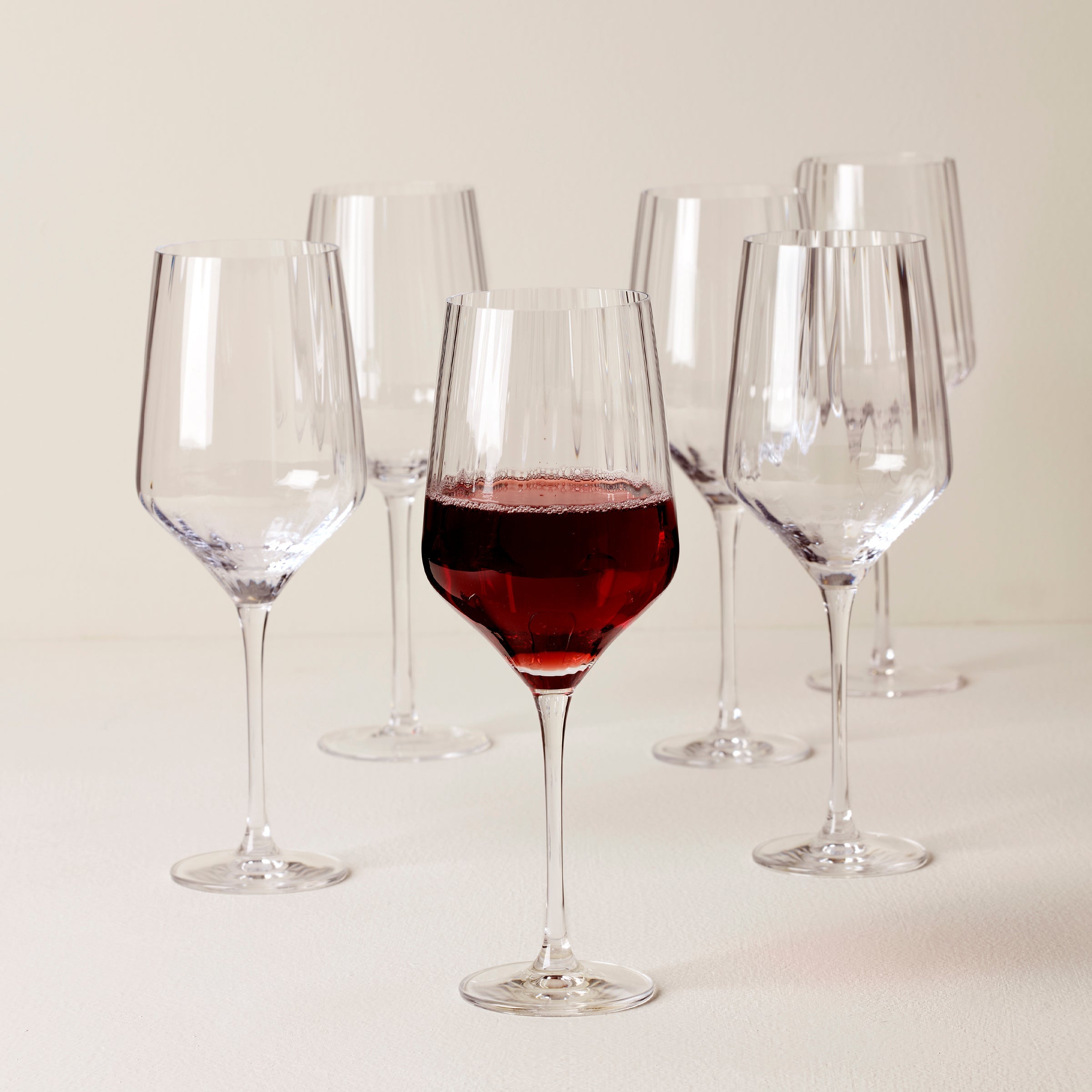 Tuscany Classics Angled Optic Wine Glasses - Set Of 6 - Image 2