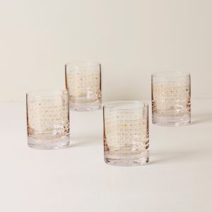 Tuscany Classics Gold Dust Double Old Fashion Glasses - Set