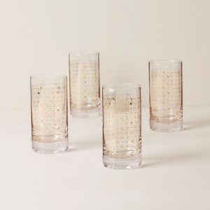 Tuscany Classics Gold Dust Highball Glasses - Set Of 4