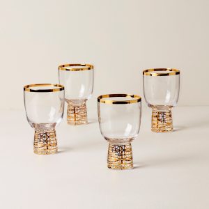 Tuscany Classics Gold Frost Wine Glasses - Set Of 4