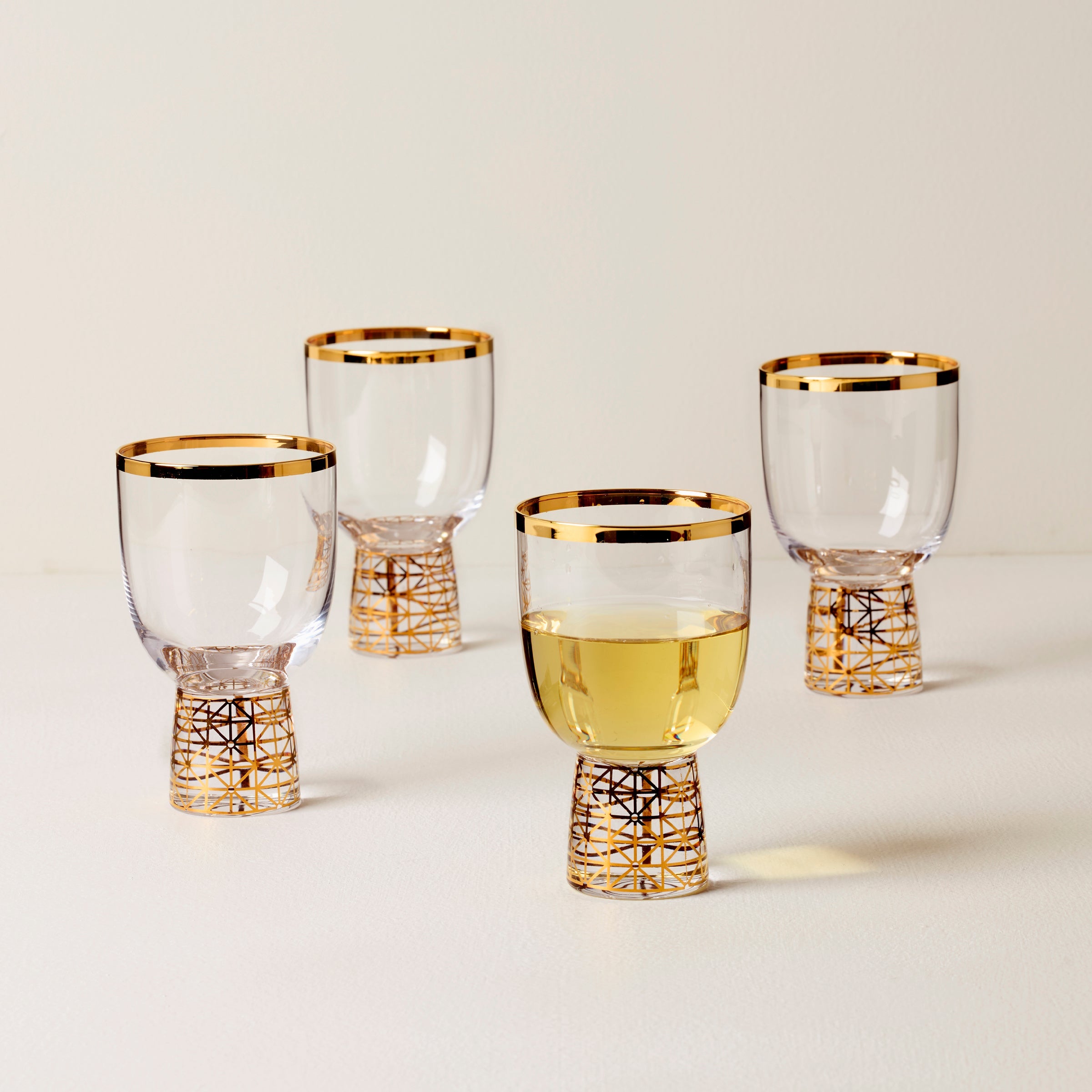 Tuscany Classics Gold Frost Wine Glasses - Set Of 4 - Image 2