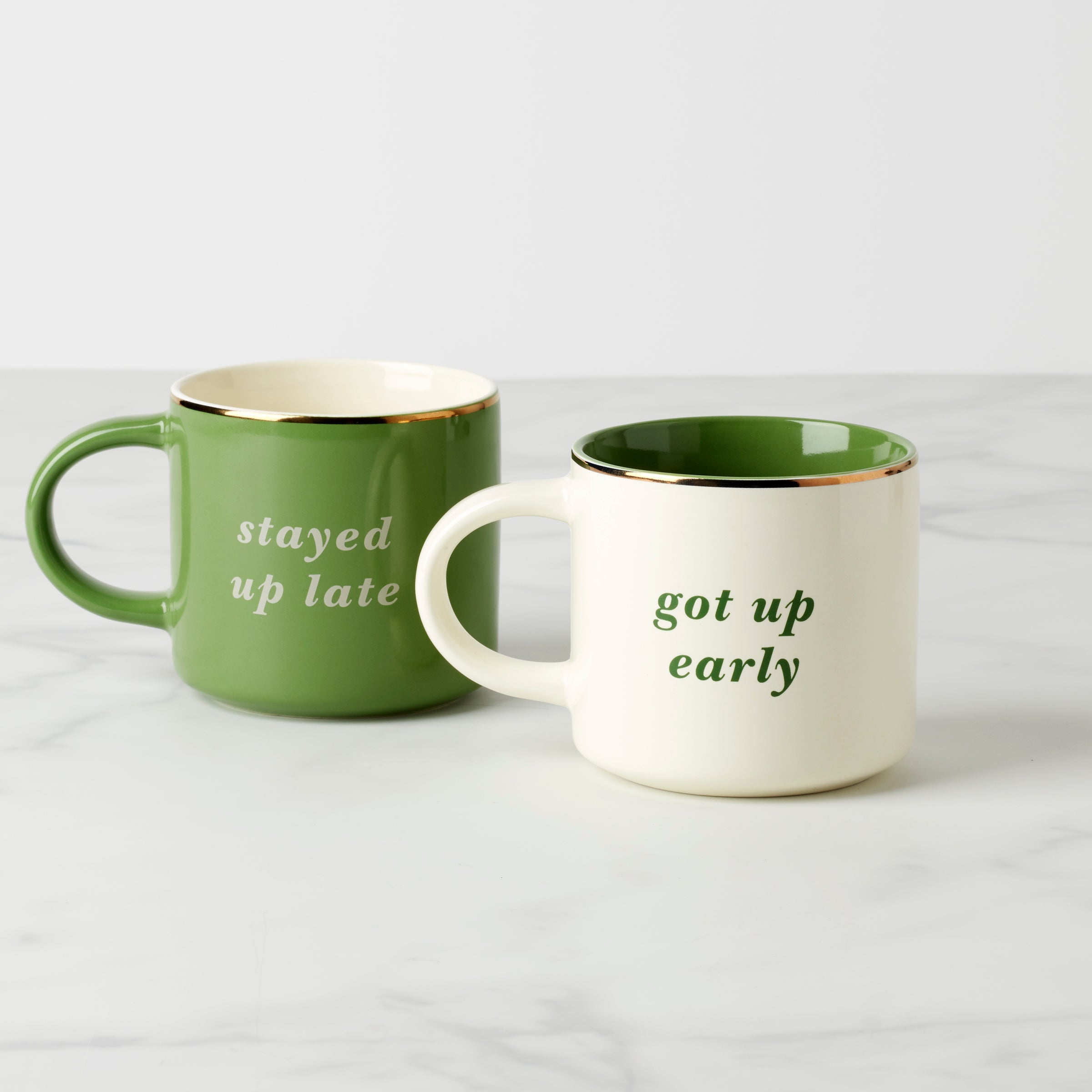 Two of a Kind Got Up Early & Stayed Up Late Mugs - Set of 2 - Image 2