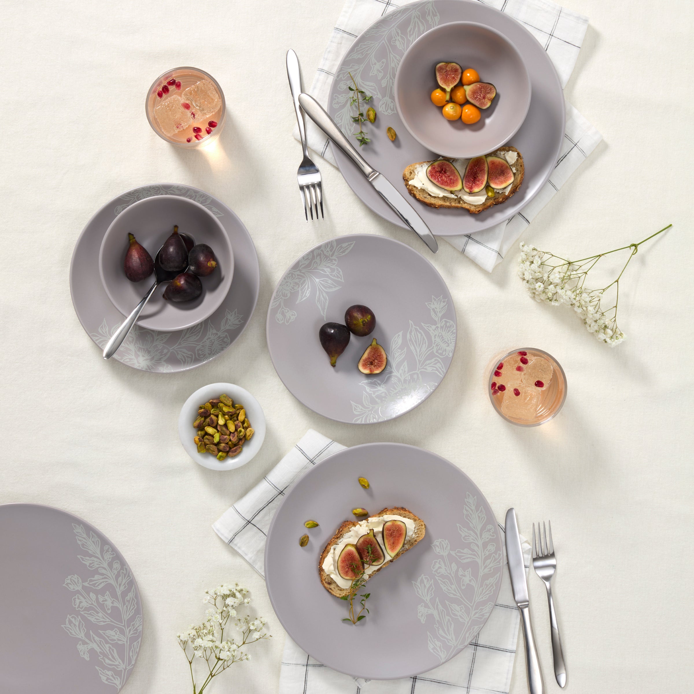 Roseto Pumice 12-Piece Dinnerware Set - Image 3