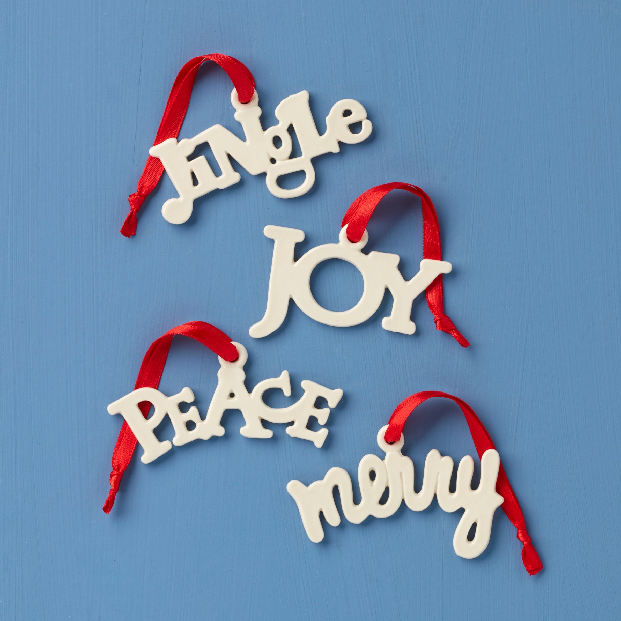 Sentiment Charm Ornaments - Set Of 4