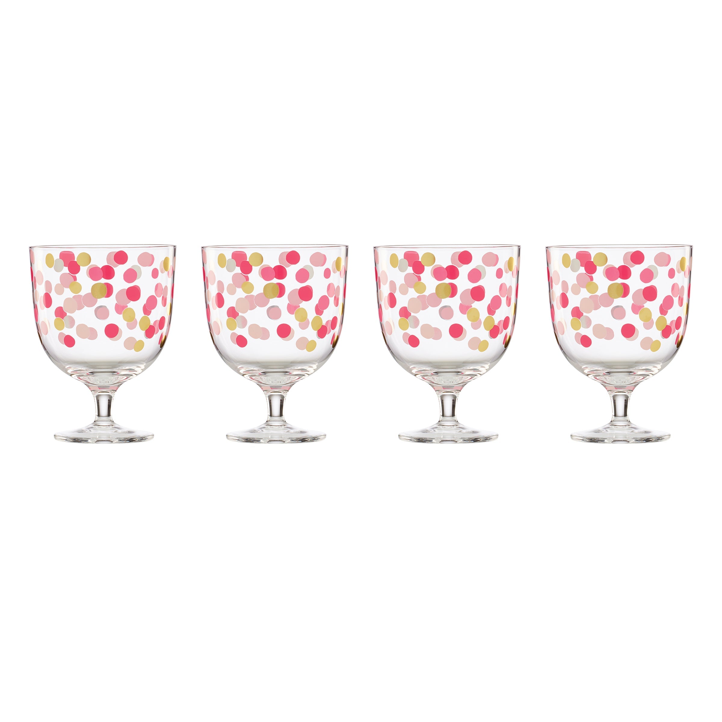 It's Raining Confetti Short Wine Glasses - Set Of 4 - Image 3