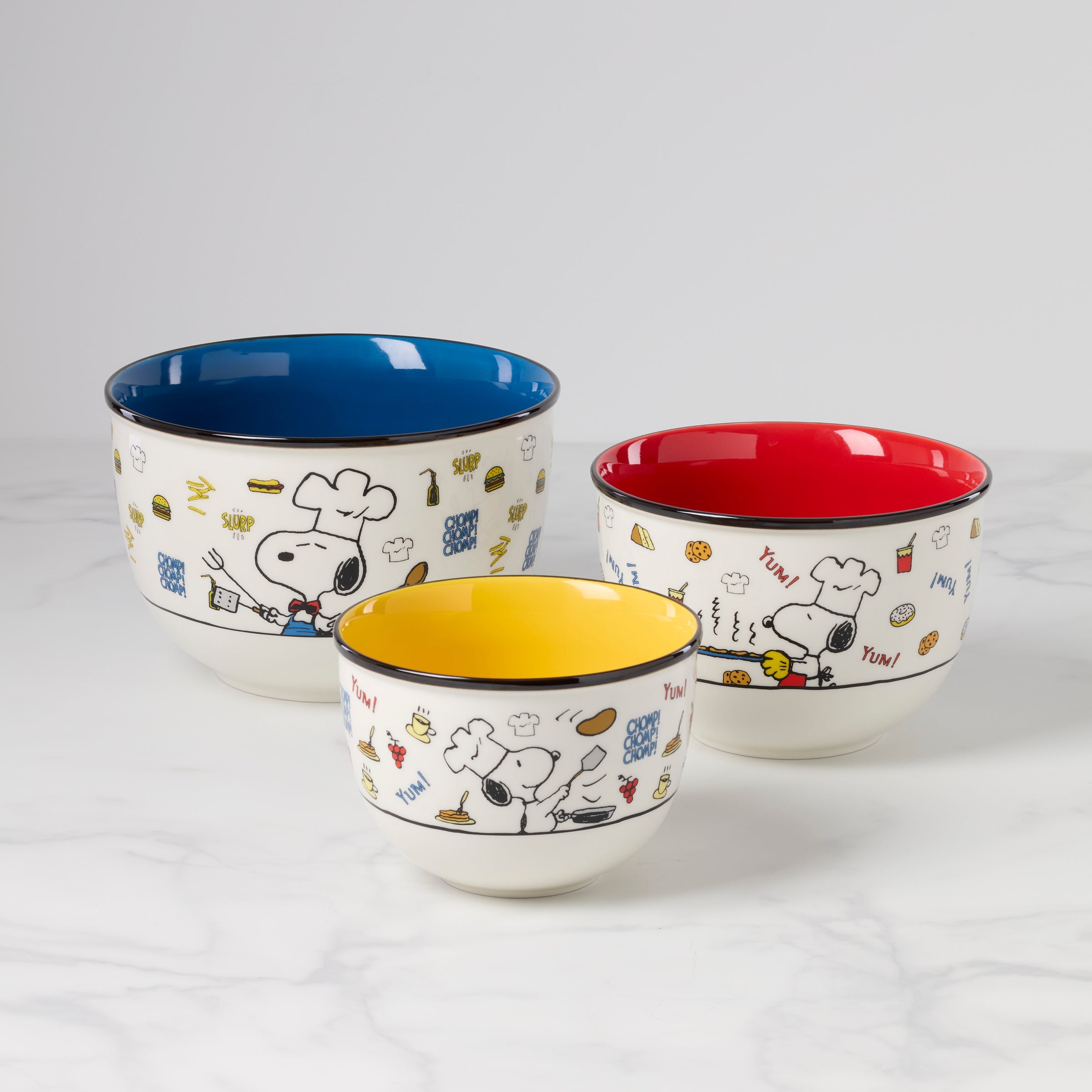 Chef Snoopy 3-Piece Bowl Set