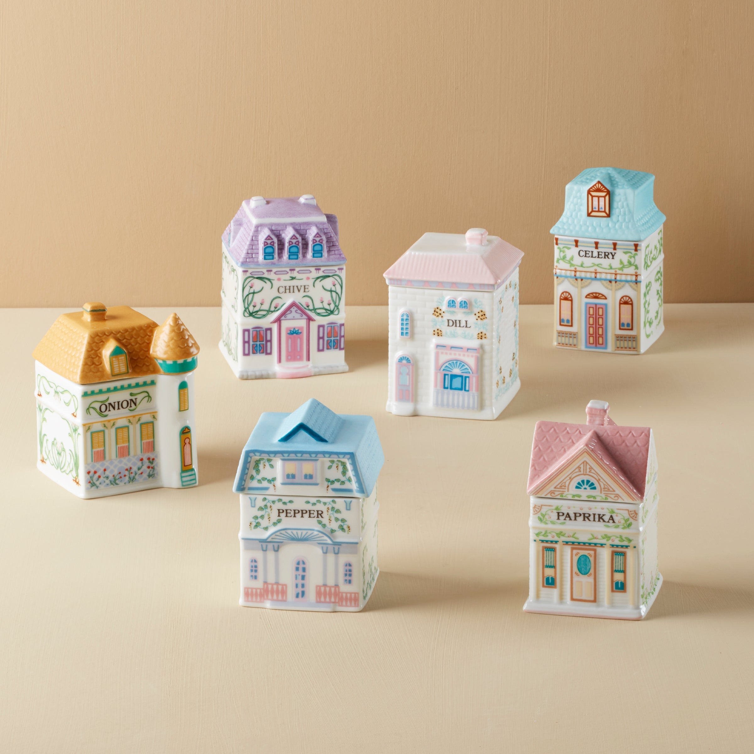 Lenox Spice Village 6-Piece Spice Jar Set - Savory