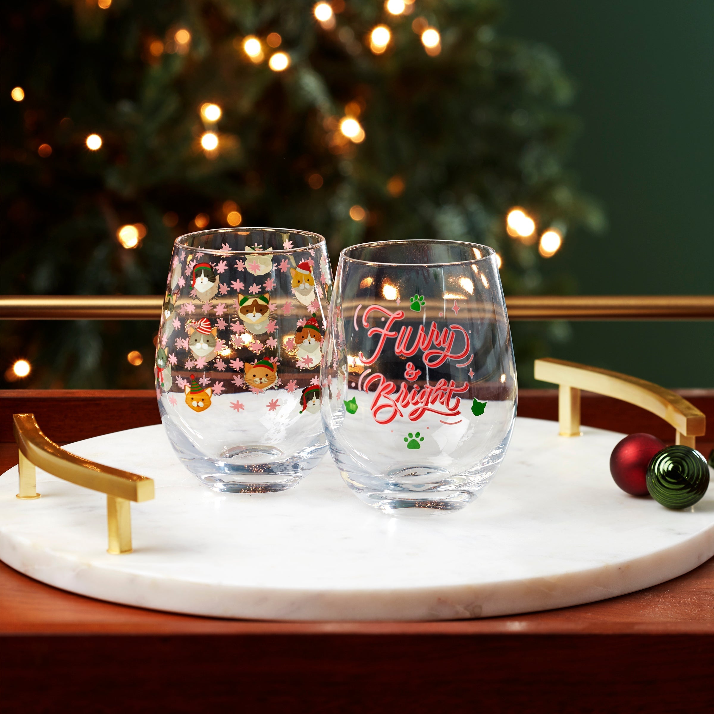 Furry & Bright Wine Glasses - Set Of 2 - Image 4