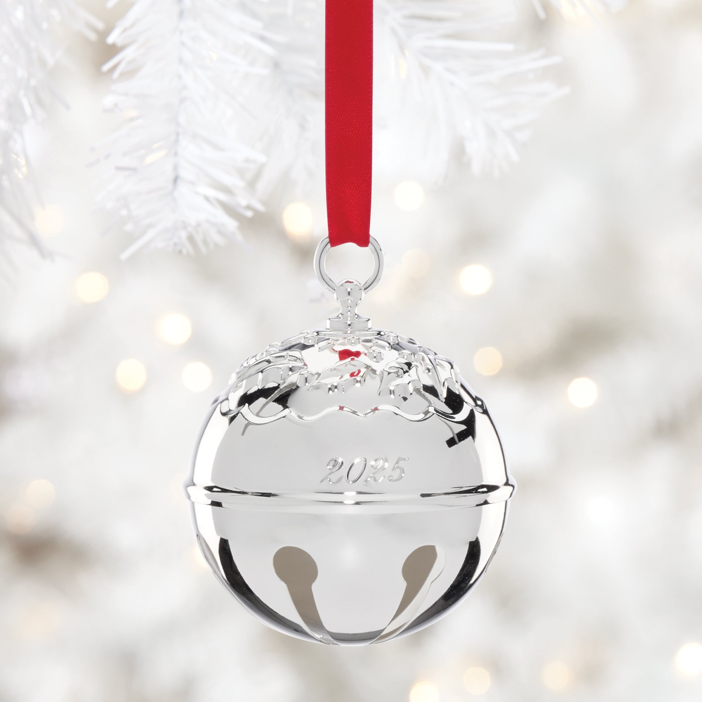 2025 Holly Bell Silverplate Ornament - Image 3