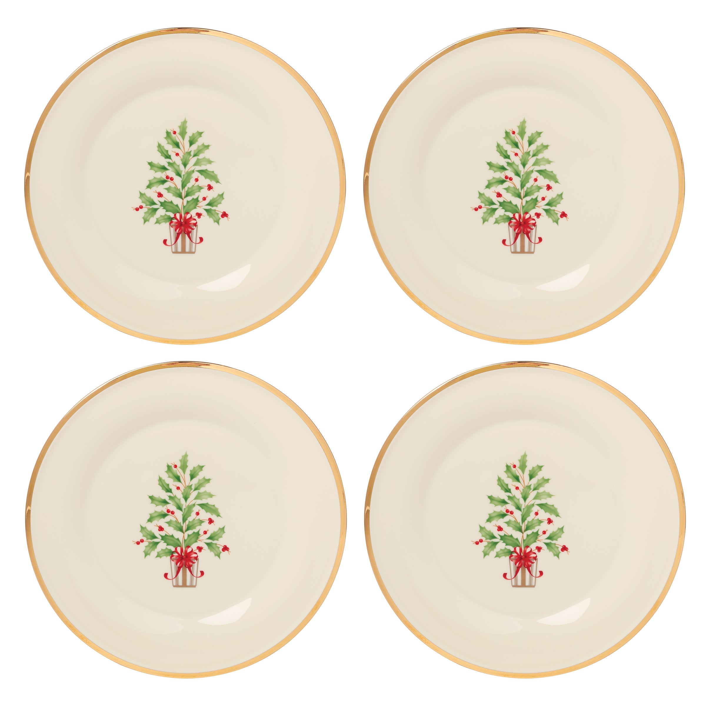 Holiday Tree Accent Plates - Set of 4 - Image 4