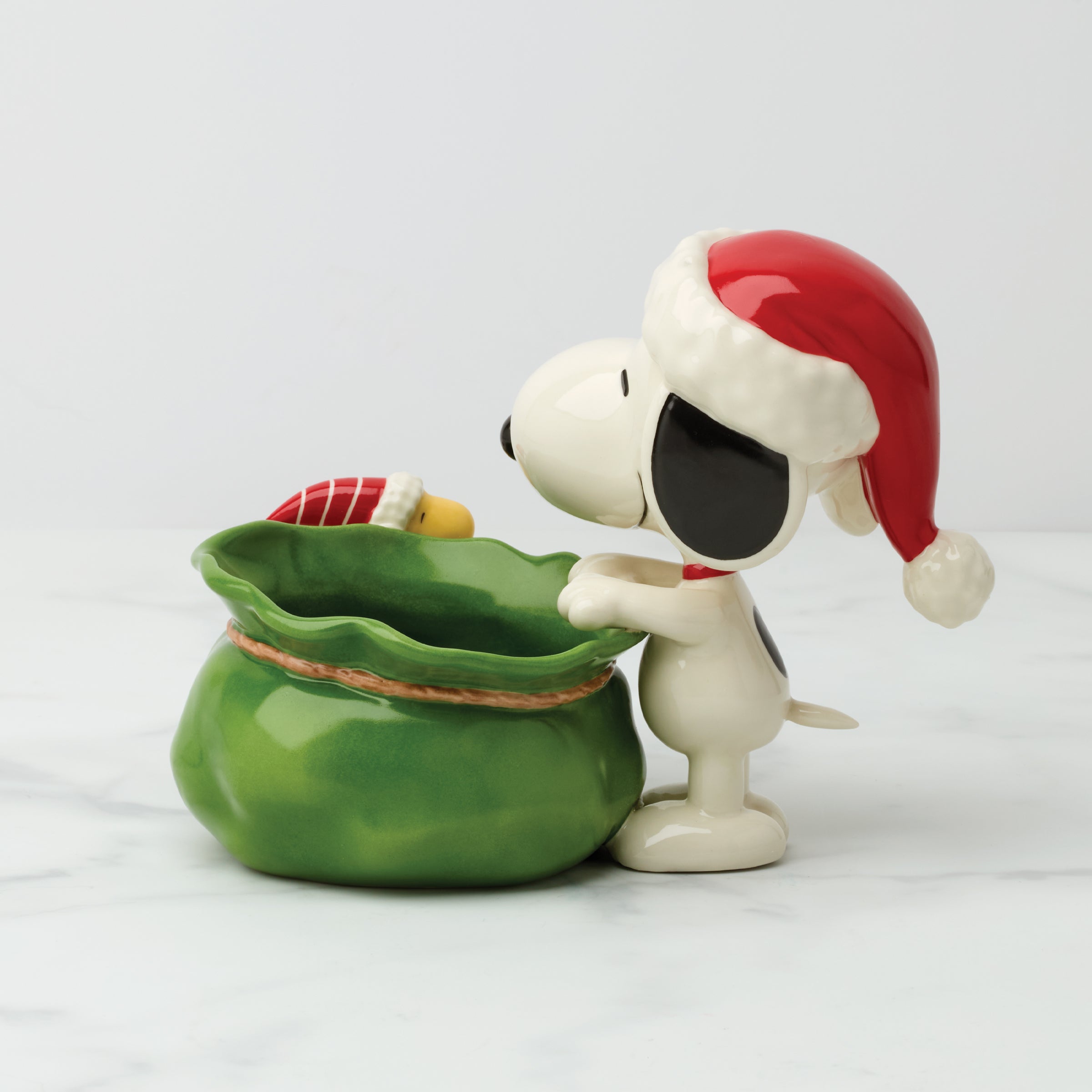 Snoopy Christmas Santa Sack Candy Bowl - Image 2