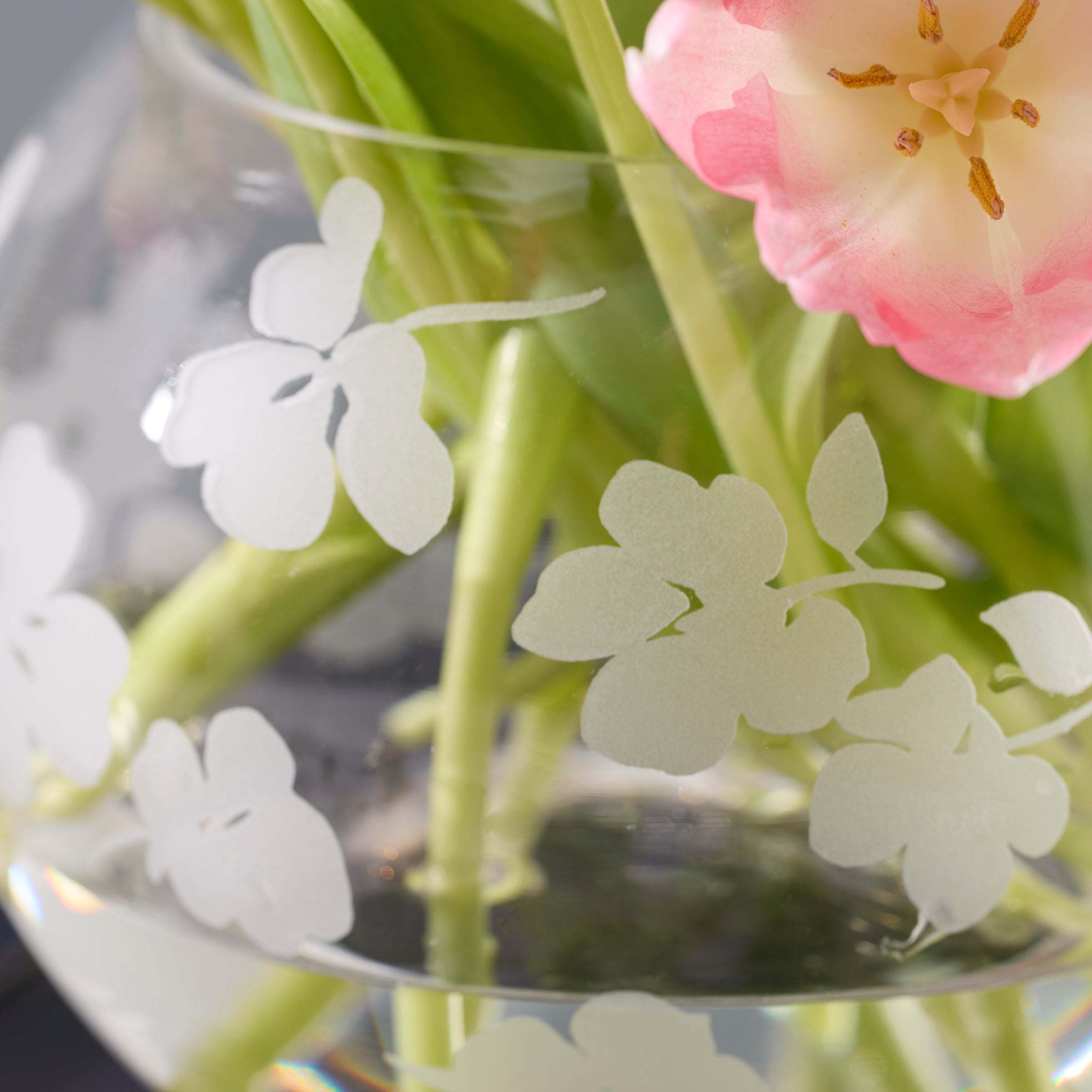 Spring Pansies Glass Petite Rose Bowl - Image 4