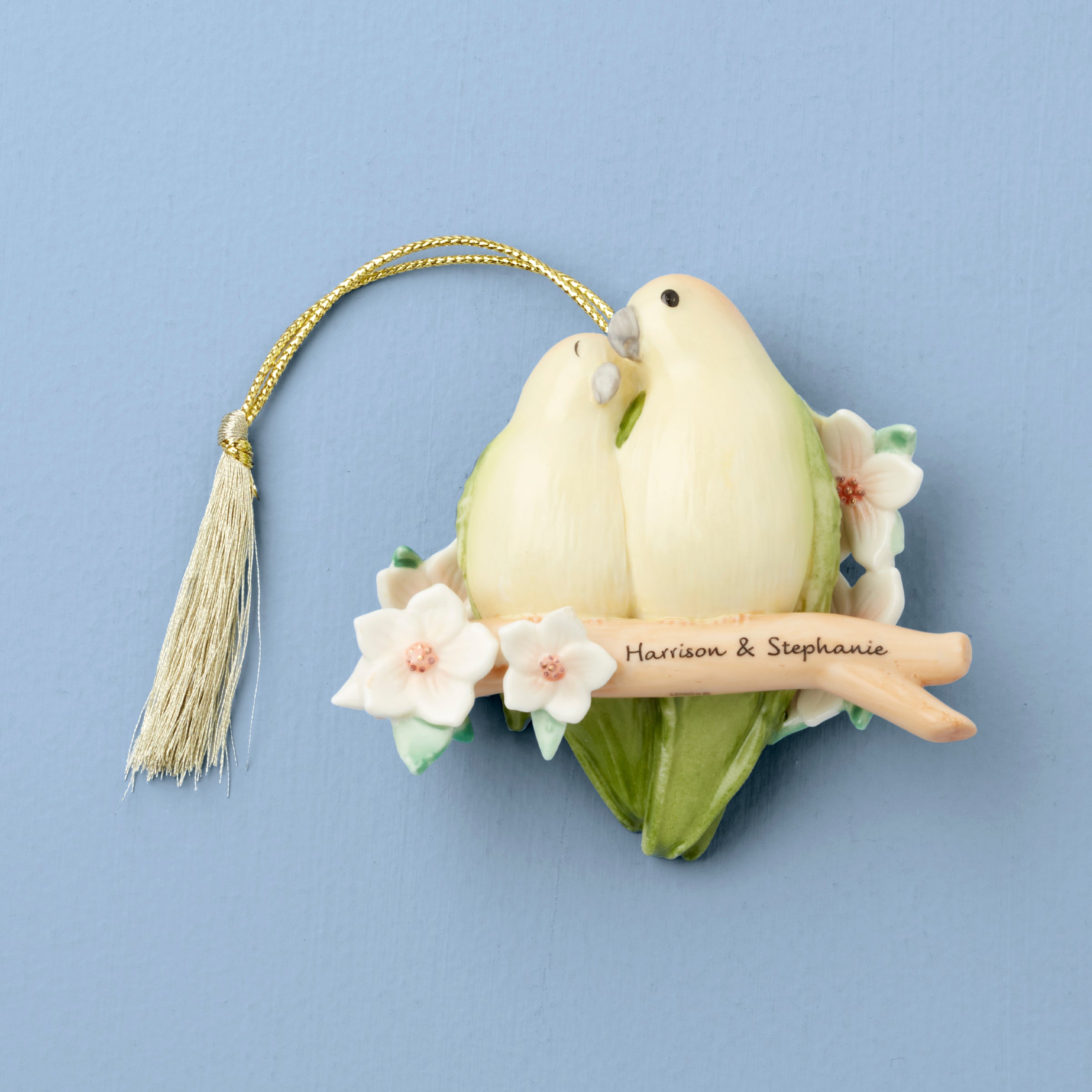Personalized Love Birds Ornament