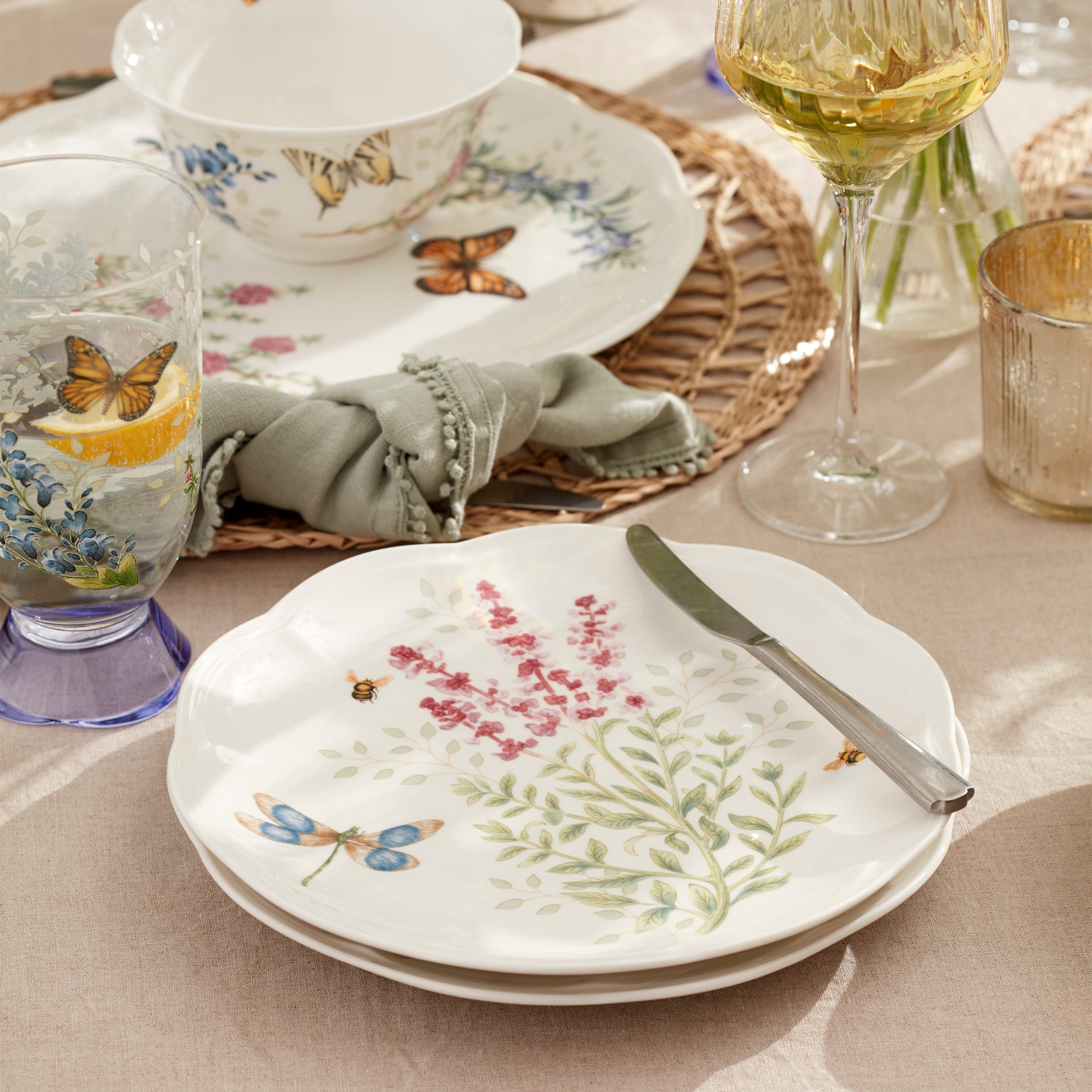Butterfly Meadow Herbs Accent Plates - Set of 4 - Image 5