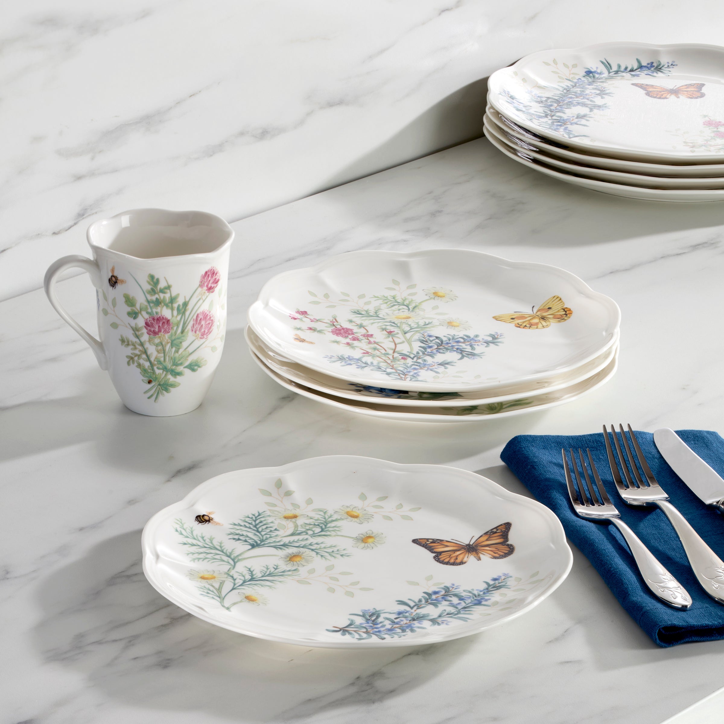 Butterfly Meadow Herbs Accent Plates - Set of 4 - Image 6