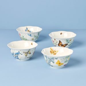 Butterfly Meadow Herbs Rice Bowls - Set of 4