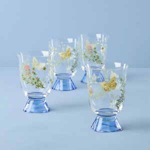 Butterfly Meadow Herbs Short Tumblers - Set Of 4