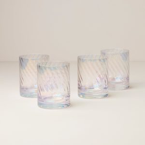 Tuscany Classics Iridescent Double Old Fashion Glasses - Set