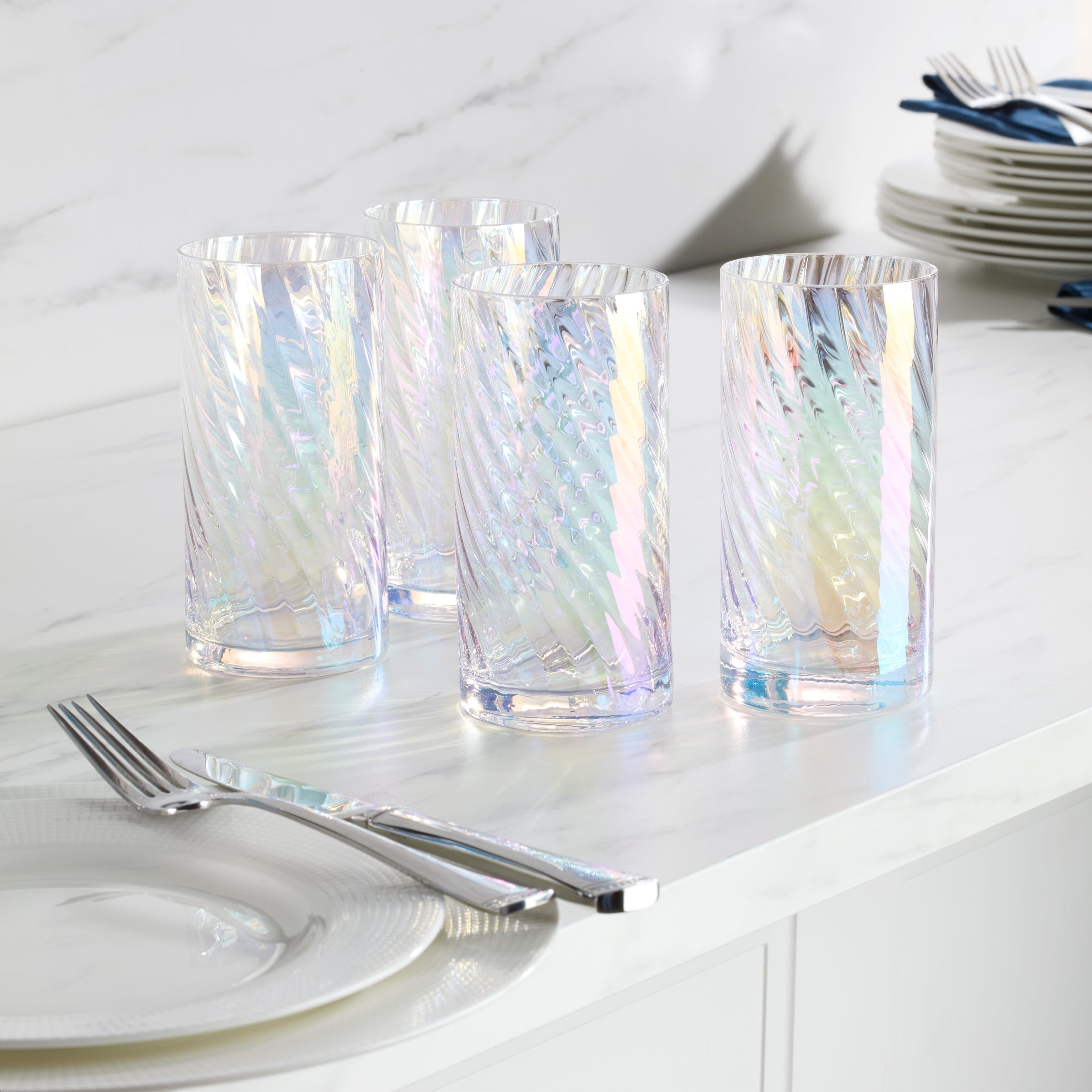 Tuscany Classics Iridescent Highball Glasses - Set Of 4 - Image 4