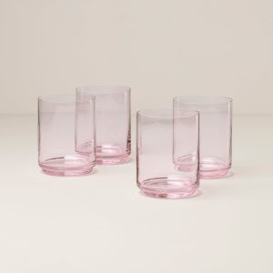 Tuscany Stackable Blush Tall Glasses - Set Of 4