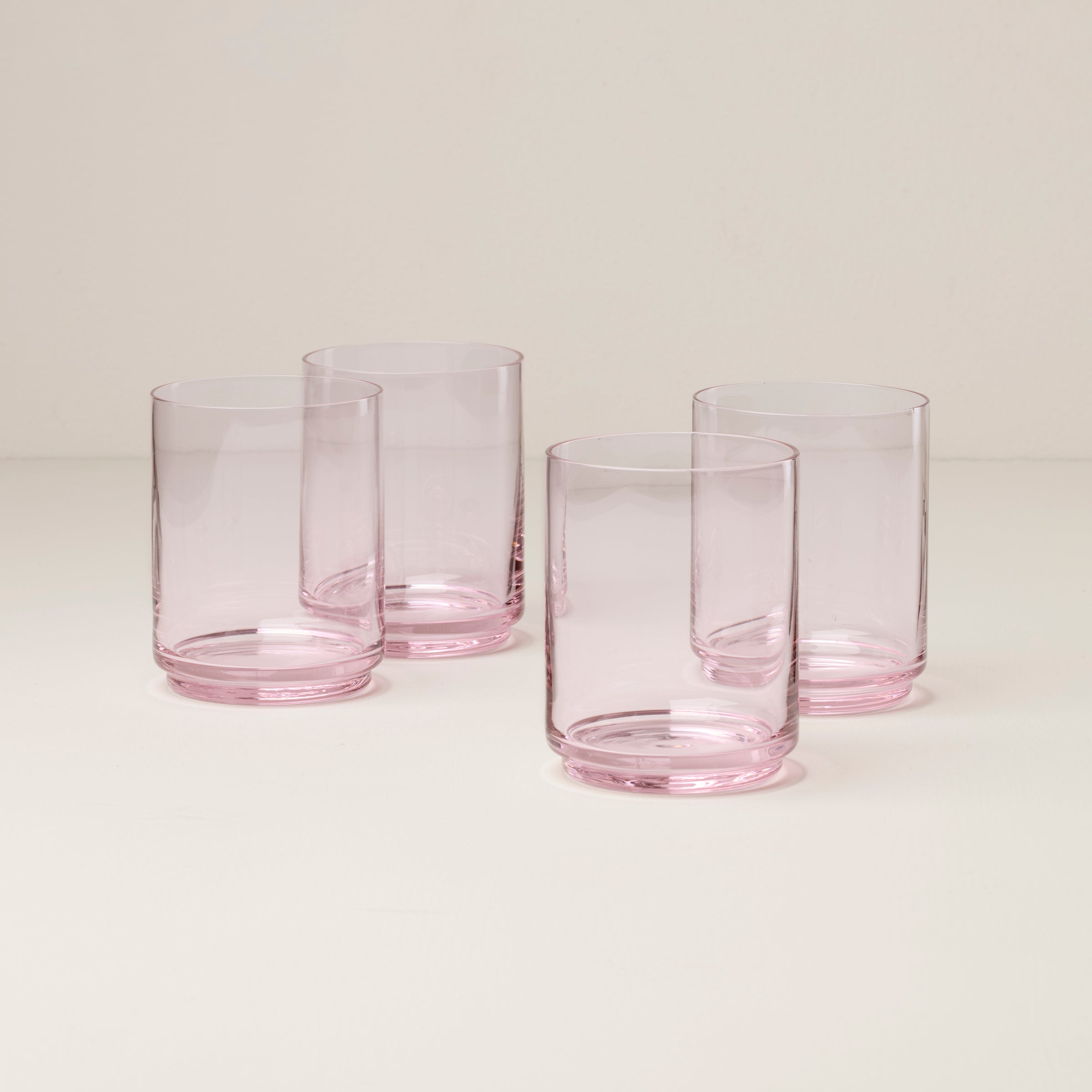 Tuscany Stackable Blush Tall Glasses - Set Of 4