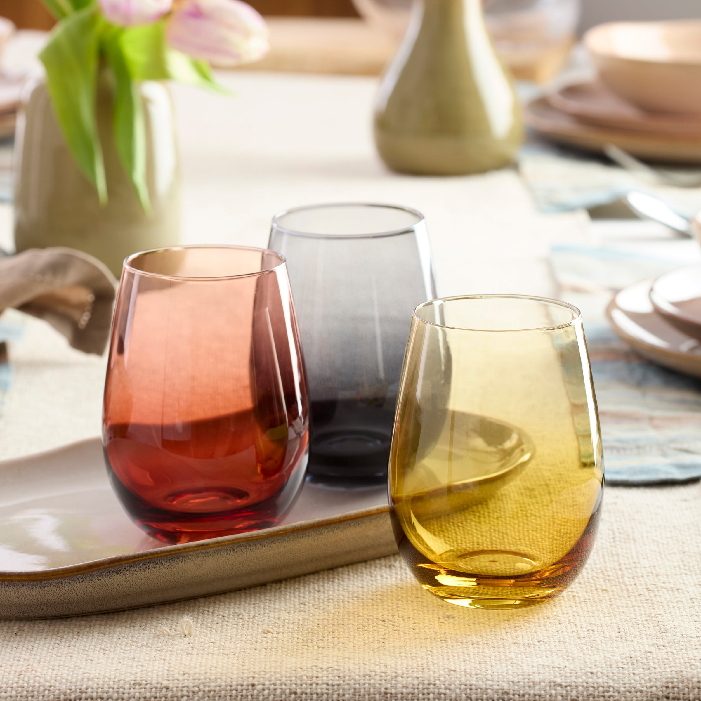 Golden Hour Stemless Wine Glasses - Set Of 4 - Image 2