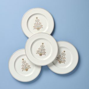 Federal Platinum Tree Accent Plates - Set of 4