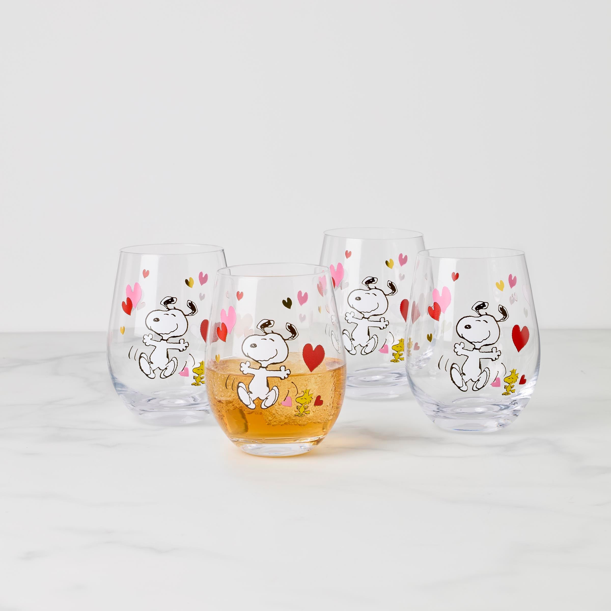 Snoopy Valentine's Day Tumblers - Set Of 4 - Image 2