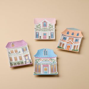 Lenox Village House Accent Plates - Set of 4