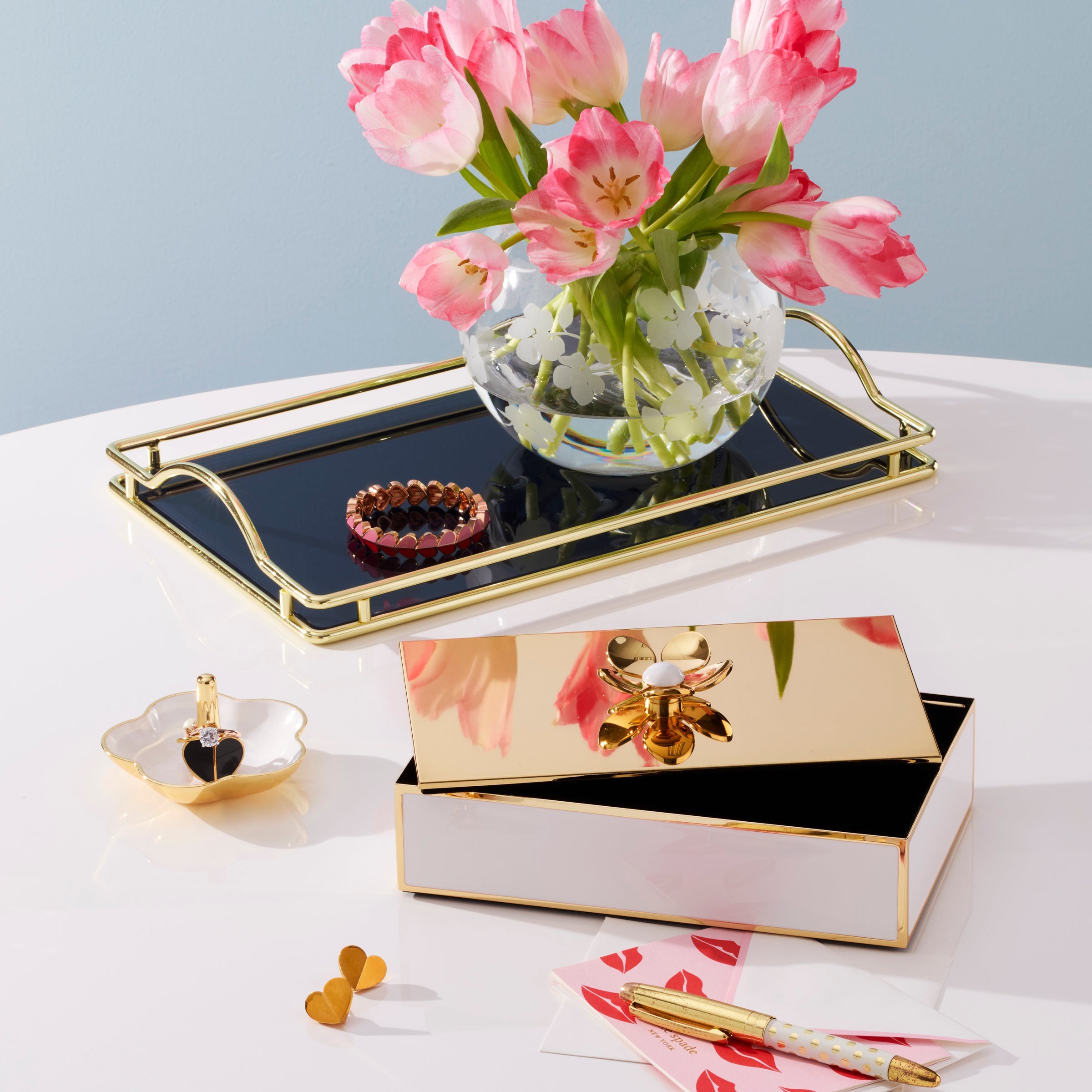 Spring Pansies Glass Petite Rose Bowl - Image 3